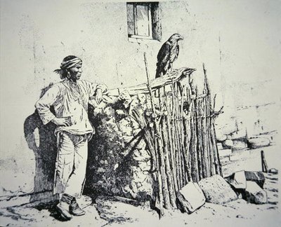 Zuni stammemand med et ørnebur af American School