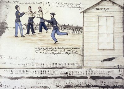 Crazy Horses (ca. 1842-77) død i 1877, Fort Robinson, Nebraska (blæk på papir) af Amos Bad Heart Buffalo