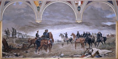 Slaget ved Solferino, 1886 af Amos Cassioli