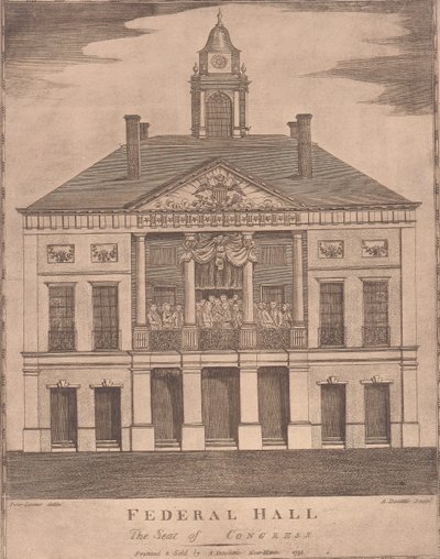 Federal Hall, sæde for kongressen af Amos Doolittle