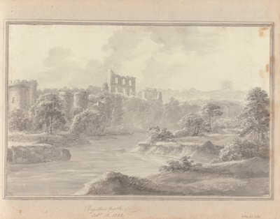 Udsigt i England, Skotland og Wales: Chepstow Castle, 15. oktober 1802 af Amos Green