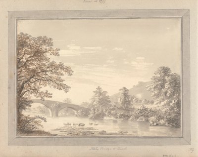 Udsigt i England, Skotland og Wales: Ilkley Bridge and Church af Amos Green