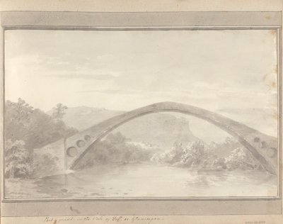 Udsigt i England, Skotland og Wales: Pont Y Pridd, i Vale of Taff eller Glamorgan af Amos Green