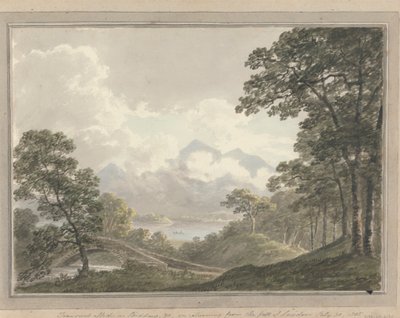 Udsigt i England, Skotland og Wales: Forbigående virkning på Skodow og c., ved hjemkomst fra Lowdoors fald, 30. juli 1805 af Amos Green