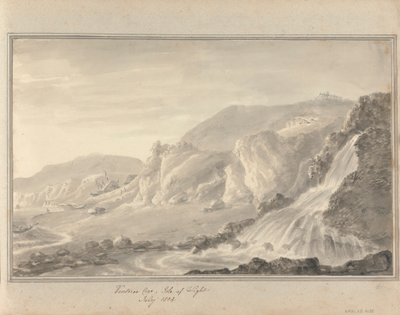 Udsigt i England, Skotland og Wales: Ventnor Cove, Isle of Wight, juli 1804 af Amos Green