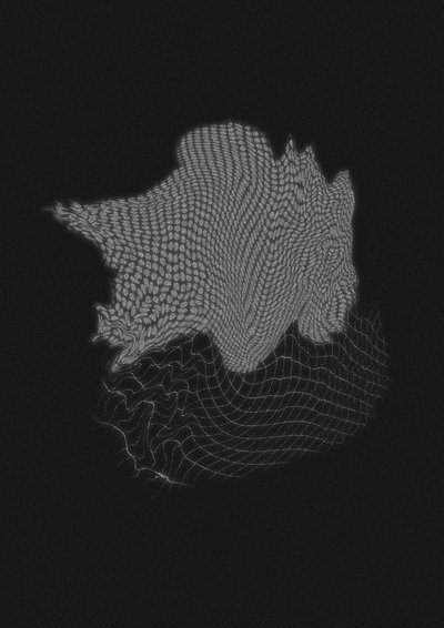 Abstrakt bølget gitter af Amy Louise Baker