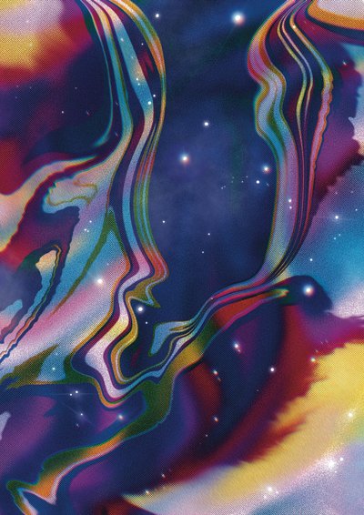 Æteriske kosmiske ansigter af Amy Louise Baker