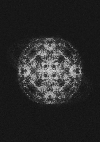 Lysende abstrakt kugle af Amy Louise Baker