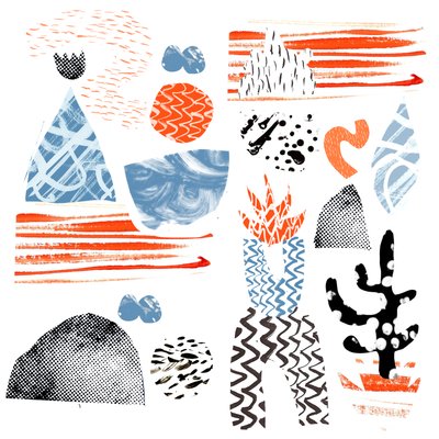 Forms 4, 2015 (digital collage) af Amy Louise Evans