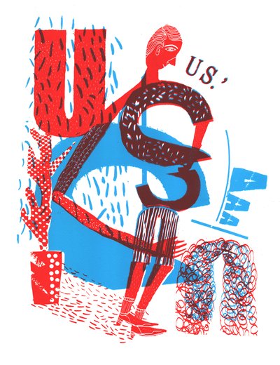 USA, 2015 (serigrafi) af Amy Louise Evans