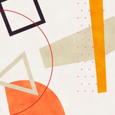 Midt i Bauhaus-geometrien 6 af Ana Rut Bre