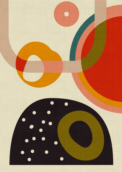 Mid Century Cirque 4 Kopi af Ana Rut Bre