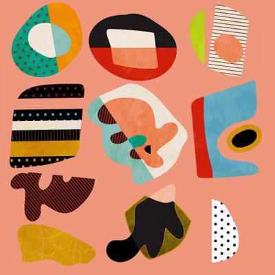 Minimalistiske former Bunte2 af Ana Rut Bre