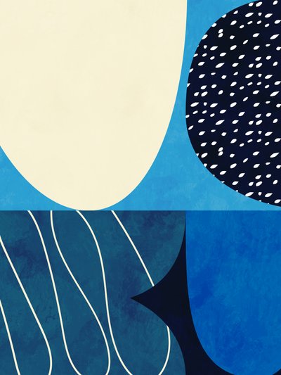 Shapes Play3 2blå af Ana Rut Bre