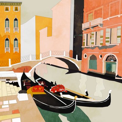 Gondoler i Venedig af Ana Rut Bre