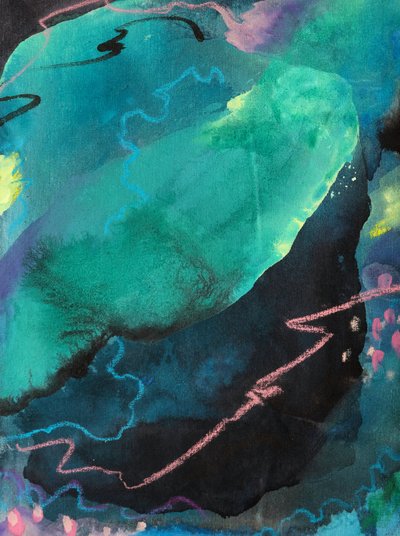 Dyb blågrøn organisk strøm af Anastasiya Devochkina