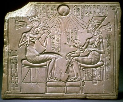 Kongefamilien: Akhenaten, Nefertiti og deres børn, ca 1350 f.Kr af Ancient Egypt