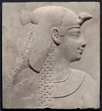 Plakette med billede af en dronning eller gudinde af Ancient Egyptian