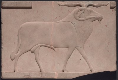 Plakette med billede af en vædder af Ancient Egyptian
