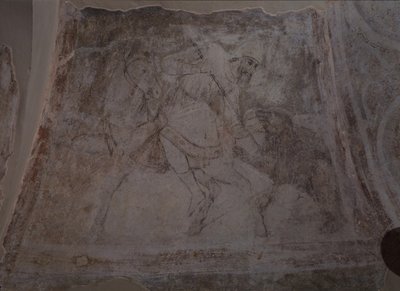 Bjørnejagt, 11. århundrede af Ancient Russian frescos