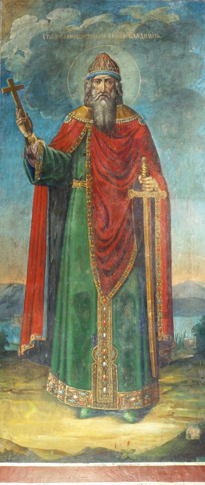 Storhertugen Vladimir Svyatoslavich af Ancient Russian frescos