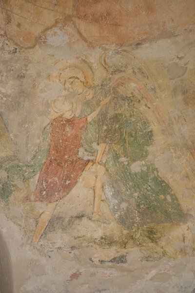 Jakob og englen, 1100-tallet af Ancient Russian frescos