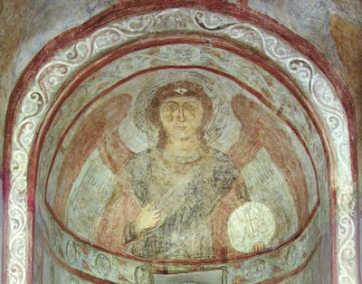 Ærkeenglen Sankt Michael af Ancient Russian frescos
