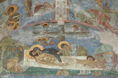 Kristi gravlæggelse, 1100-tallet af Ancient Russian frescos