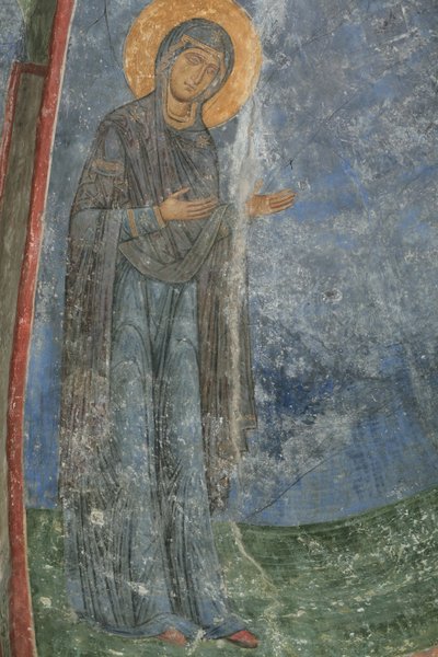 Jomfruen, 1100-tallet af Ancient Russian frescos