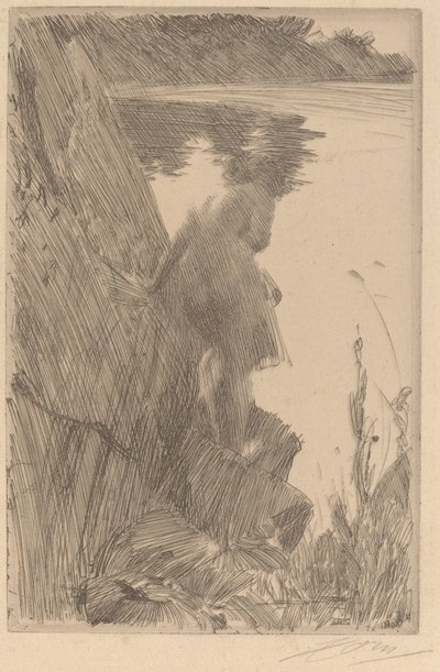 Bather III Bather from the Back, 1896. af Anders Leonard Zorn