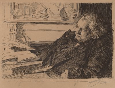 Ernest Renan, 1892. af Anders Leonard Zorn