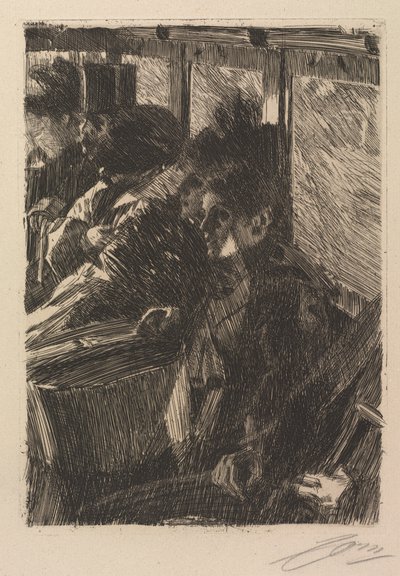Omnibus, 1892. af Anders Leonard Zorn