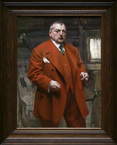 Selvportræt i rødt af Anders Leonard Zorn