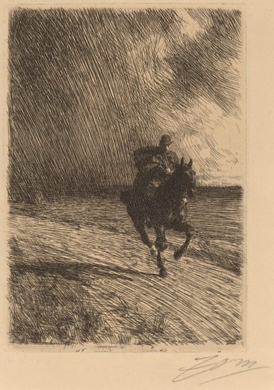 Storm, 1891. af Anders Leonard Zorn