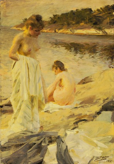 De badende, 1889 af Anders Leonard Zorn
