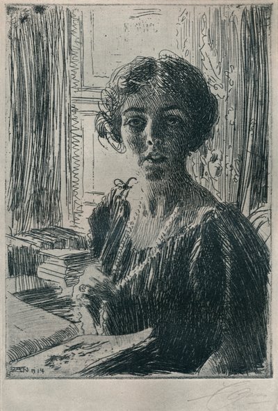 Kronprinsesse Margaret af Sverige, 1914 af Anders Leonard Zorn