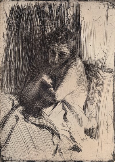 Modellen, 1880-1906, 1906 af Anders Leonard Zorn