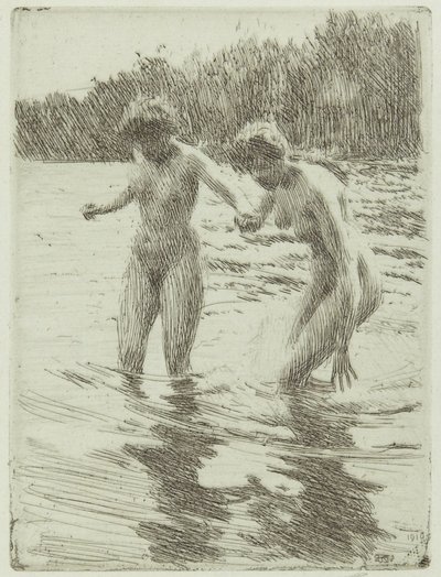 To badende kvinder af Anders Leonard Zorn