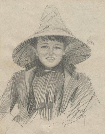 Ada Lymon (Kvinde i en stor hat) af Anders Leonard Zorn