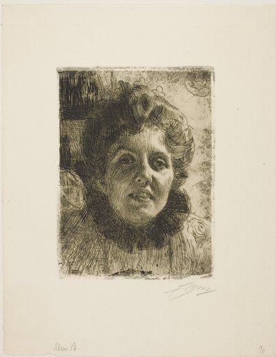 Aurore (fru Aurore Klintberg, født Oxenstierna, leder) af Anders Zorn