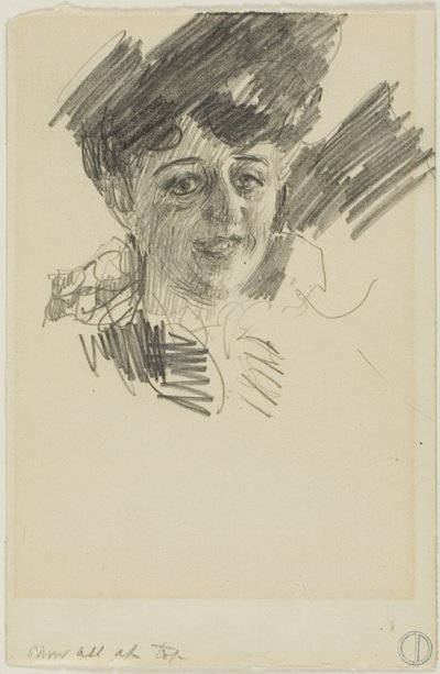 Hovedet af en kvinde af Anders Zorn