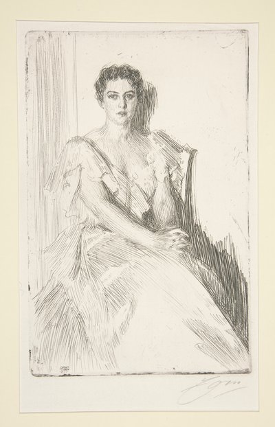 Mrs. Cleveland af Anders Leonard Zorn