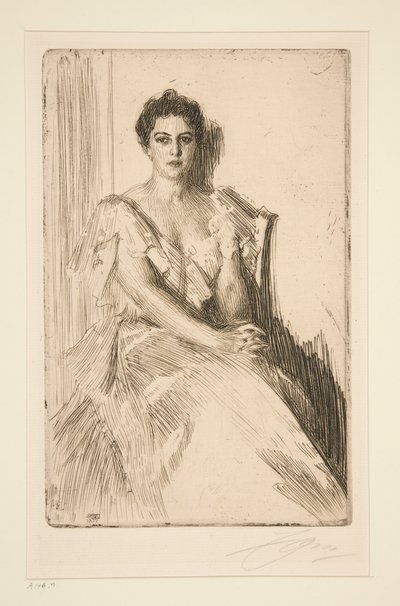 Fru Grover Cleveland II af Anders Leonard Zorn