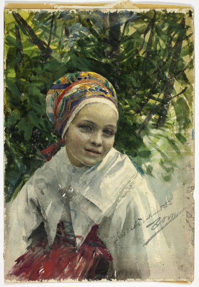 Portræt af en pige af Anders Leonard Zorn