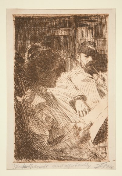 Læsning (Mr. & Mrs. Charles Deering) af Anders Leonard Zorn