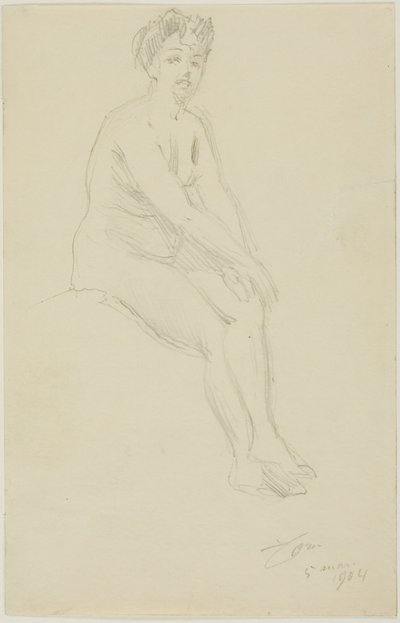 Siddende nøgen kvinde af Anders Leonard Zorn