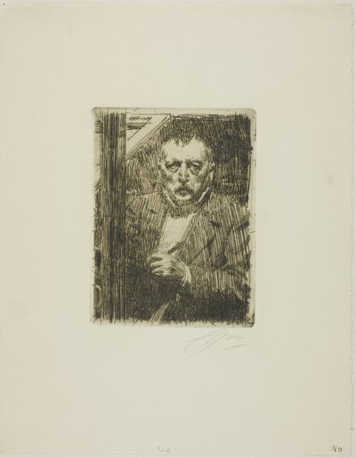Selvportræt 1911 af Anders Leonard Zorn