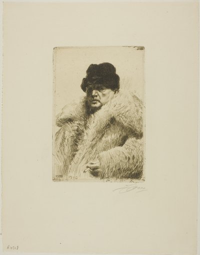 Selvportræt 1916 af Anders Leonard Zorn