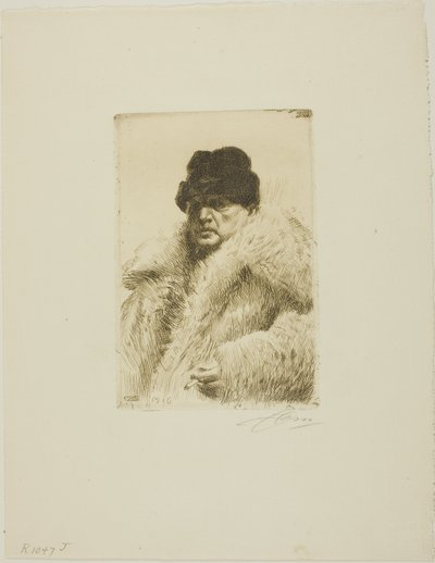 Selvportræt 1916 af Anders Leonard Zorn