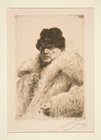 Selvportræt 1916 af Anders Leonard Zorn